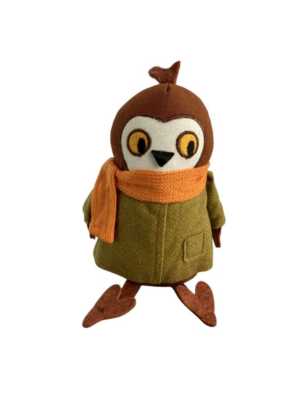 Target Hyde and Eek Spritz 2022 Felt Owl With Jacket And Scarf Harvest Plush 6”